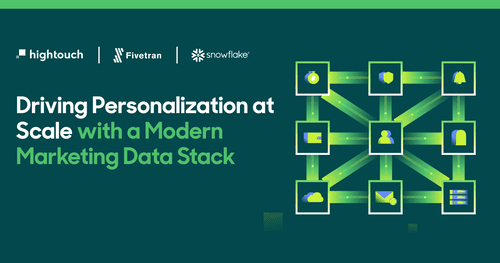 Driving Personalization at Scale with Snowflake, Fivetran, and Hightouch.