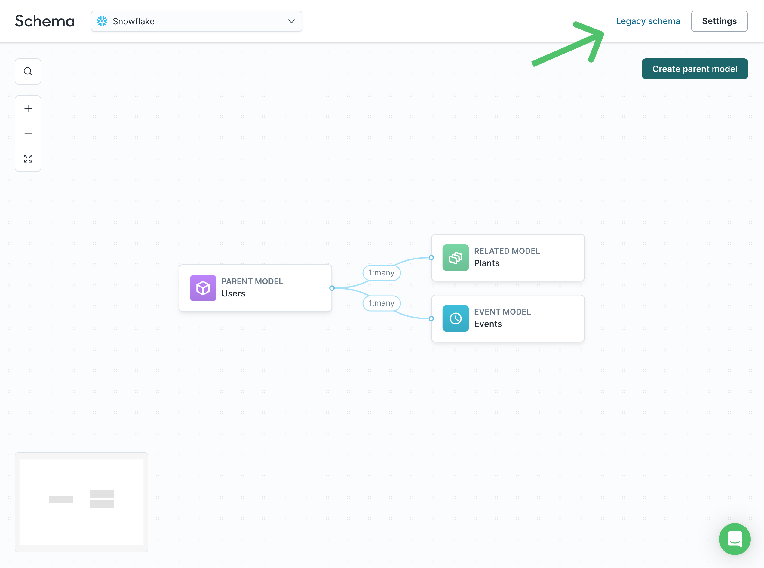 Accessing the legacy schema builder